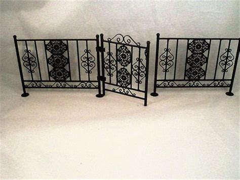 fence for sm doll house metal|Dollhouse Miniature Metal Fence .